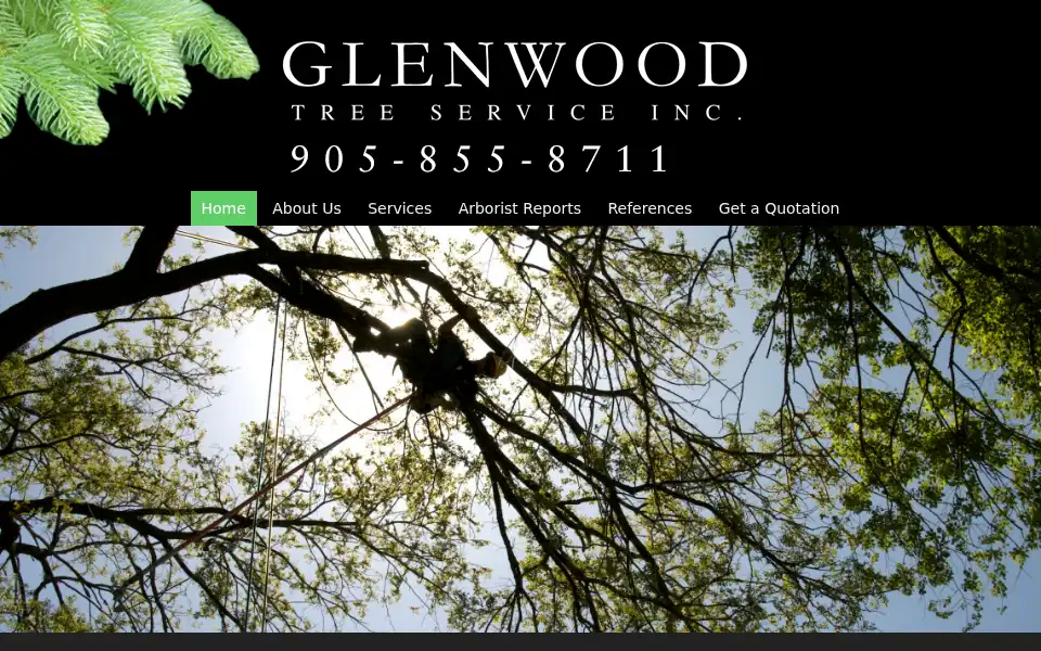 Screenshot of glenwoodtree.ca