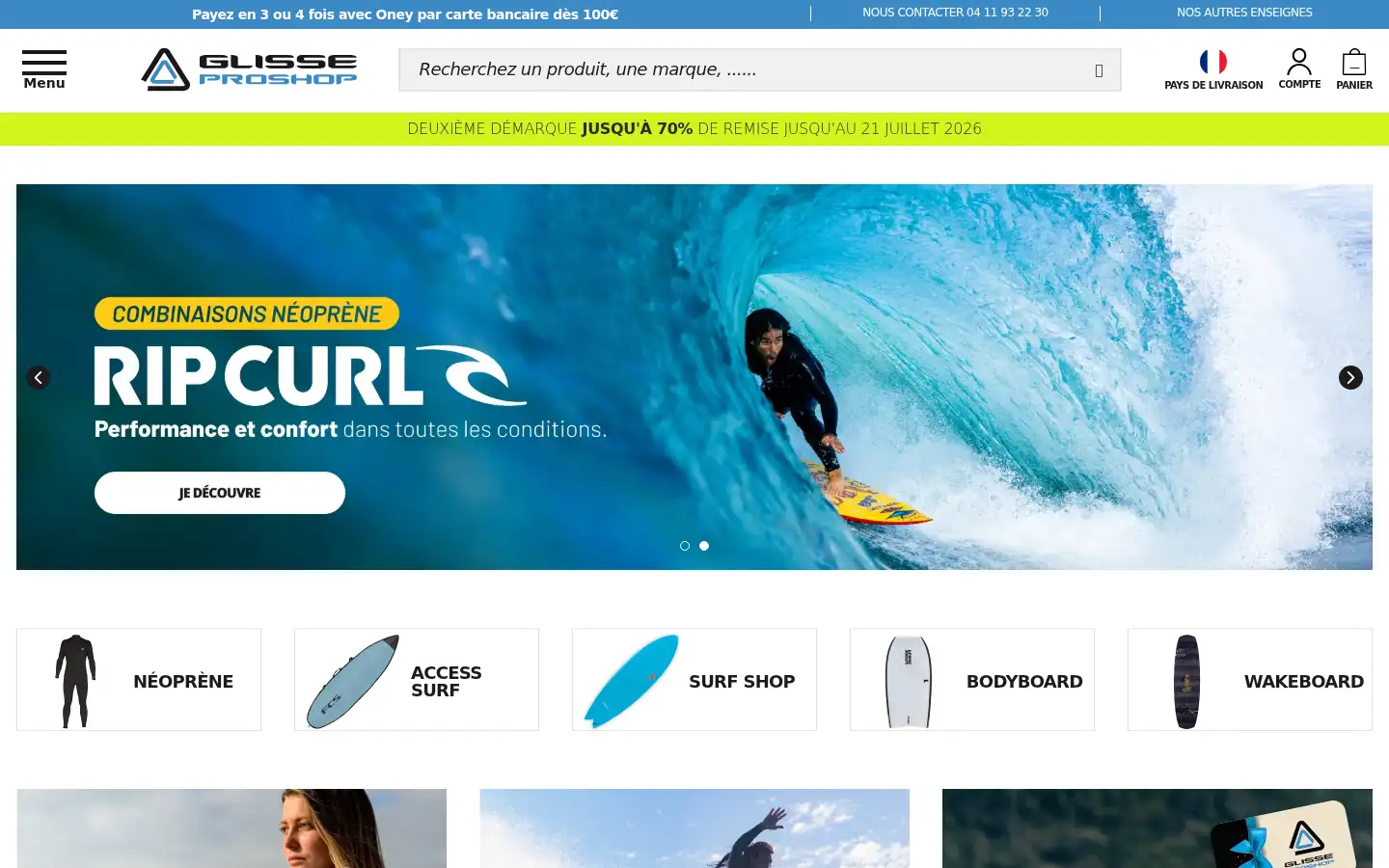 Screenshot of glisse-proshop.com