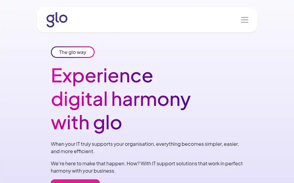 Screenshot of glo.systems
