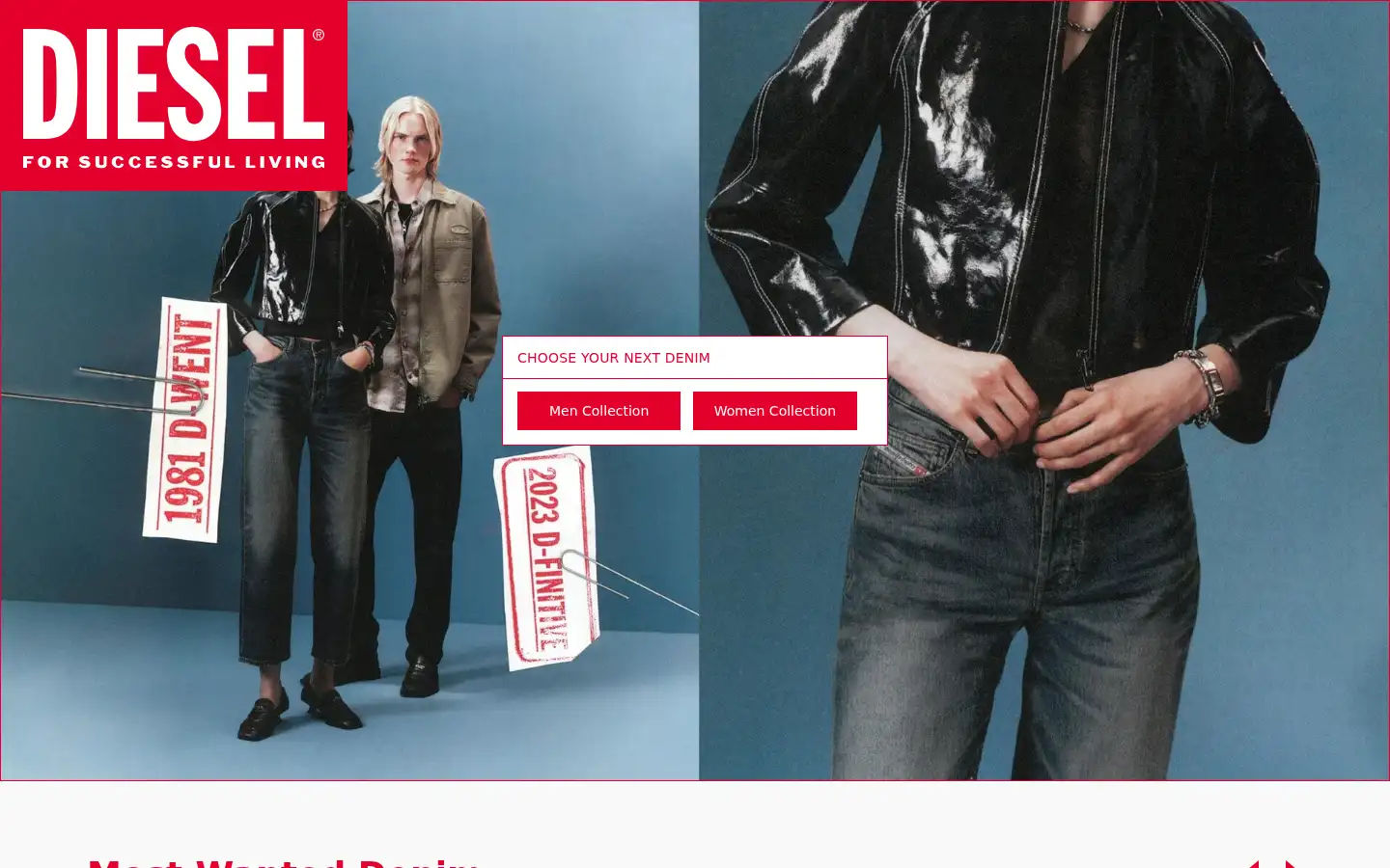 Screenshot of global.diesel.com