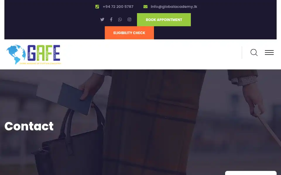Screenshot of globalacademy.lk