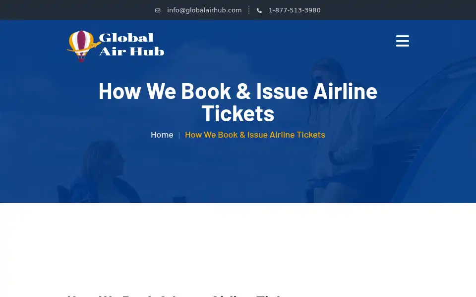 Screenshot of globalairhub.com