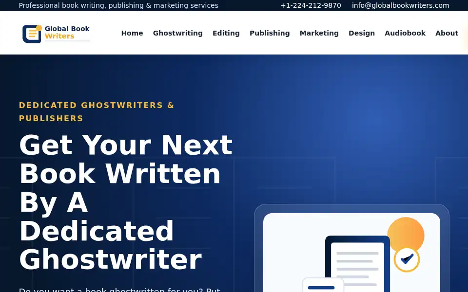 Screenshot of globalbookwriters.com