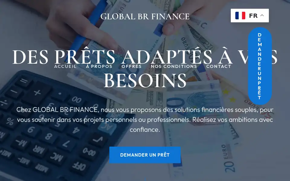 Screenshot of globalbrfinance.com