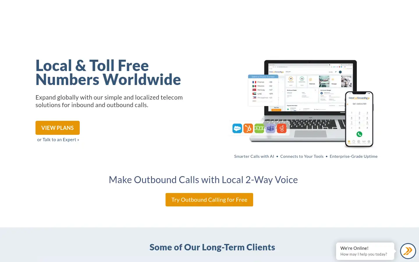 Screenshot of globalcallforwarding.com