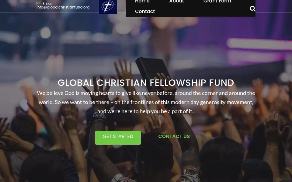 Screenshot of globalchristianfund.org