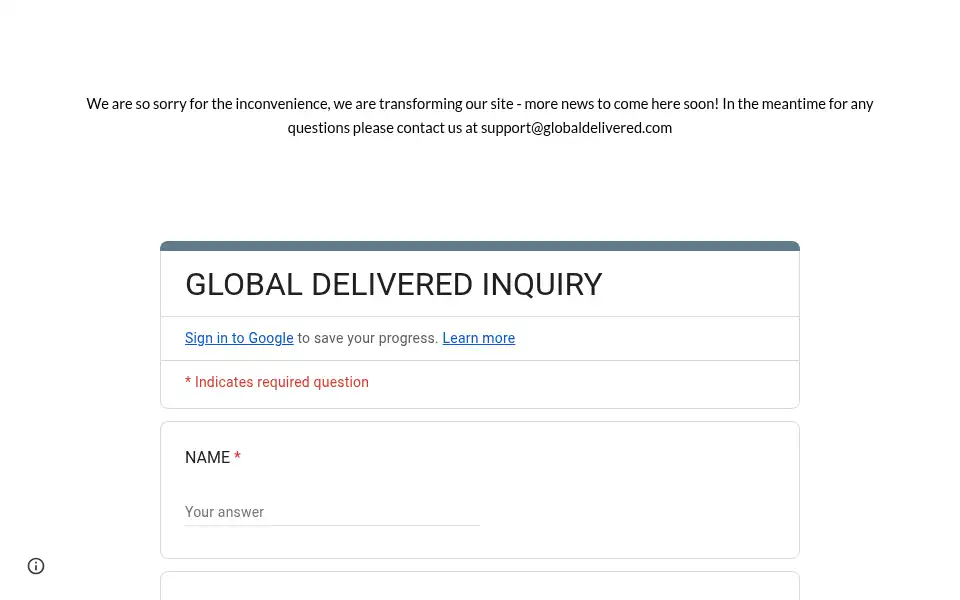 Screenshot of globaldelivered.com