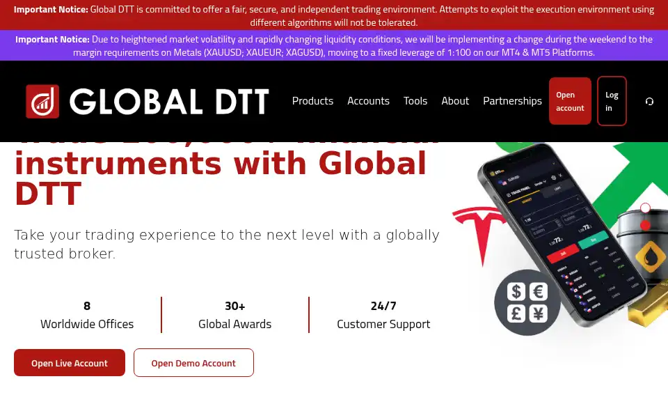 Screenshot of globaldtt.com