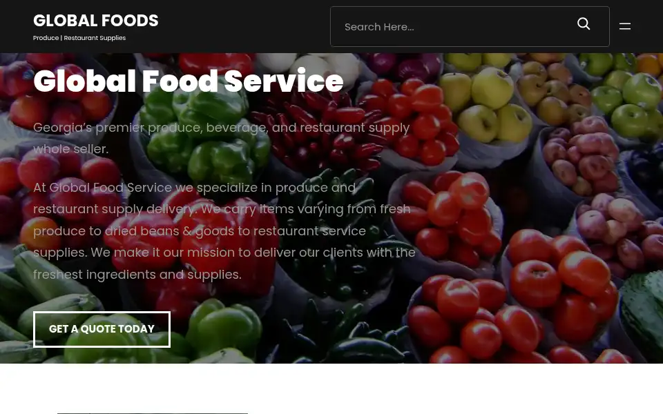 Screenshot of globalfoodservicellc.com
