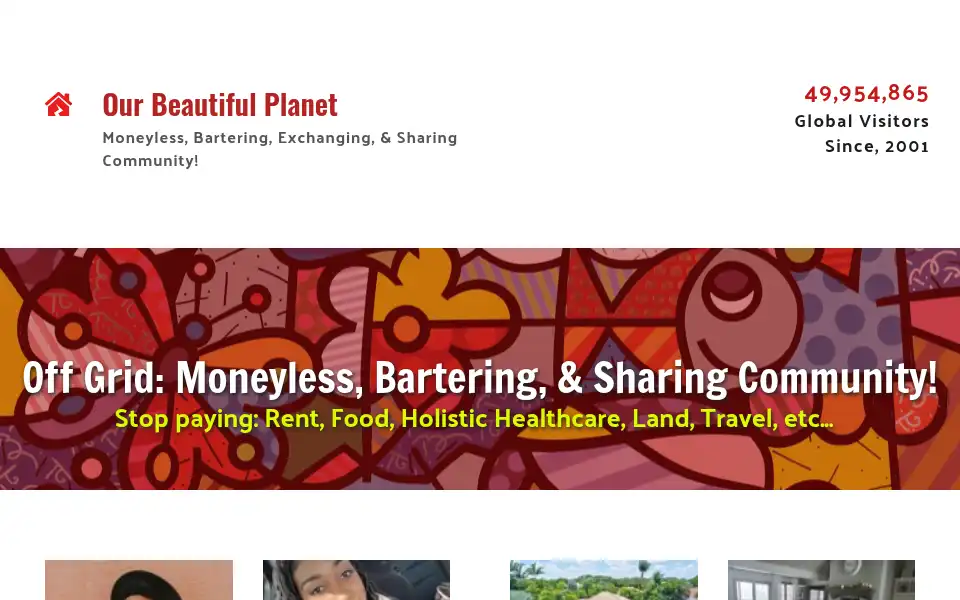 Screenshot of globalfreeliving.com