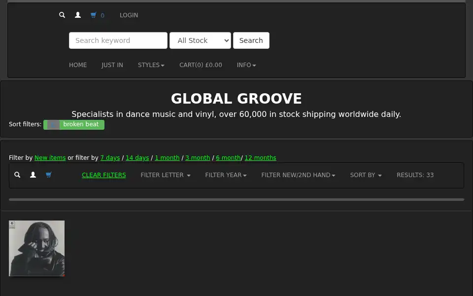 Screenshot of globalgroove.co.uk