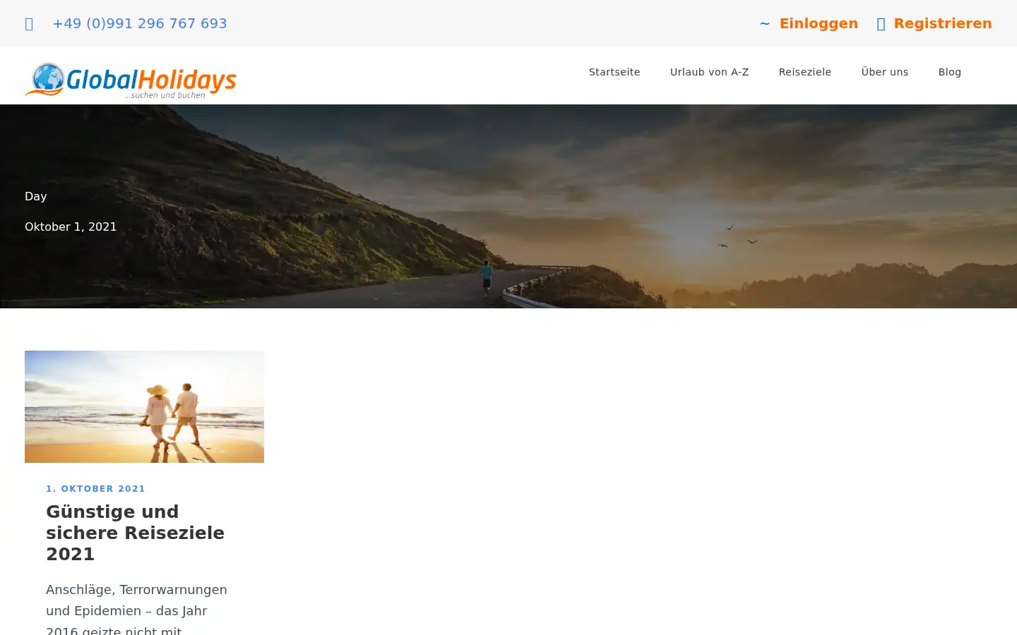 Screenshot of globalholidays24.de