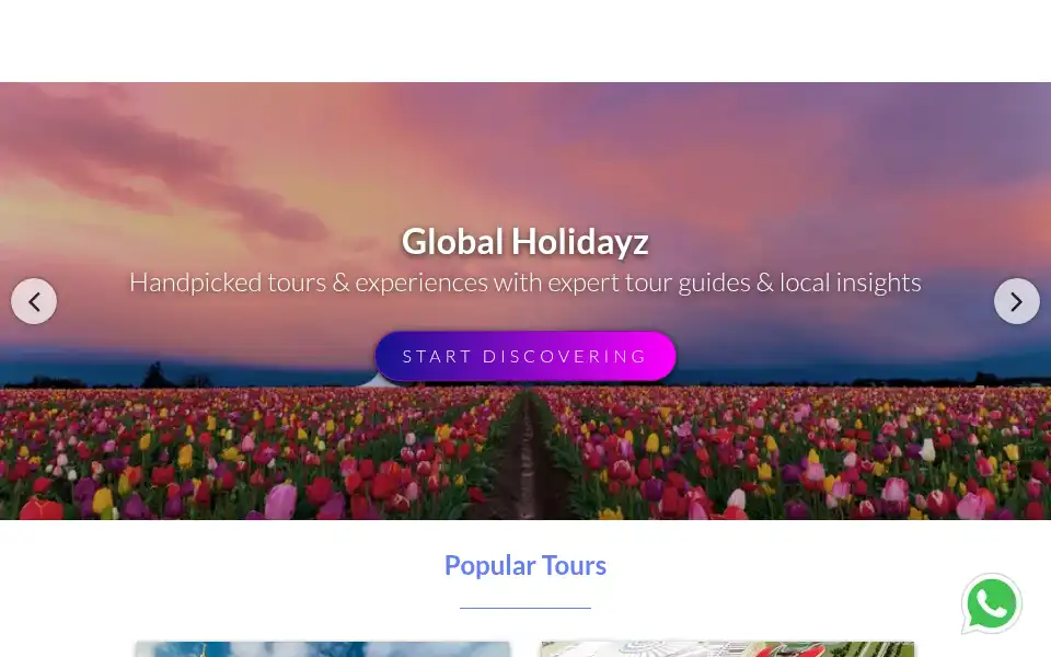 Screenshot of globalholidayz.com