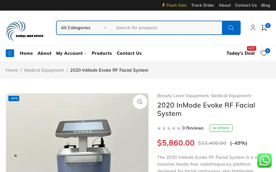 Screenshot of globalindodevice.com