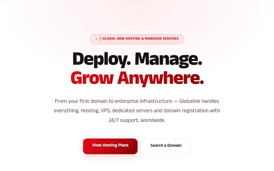 Screenshot of globalinkwebsolutions.com