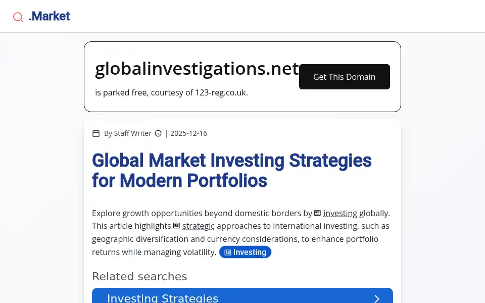 Screenshot of globalinvestigations.net
