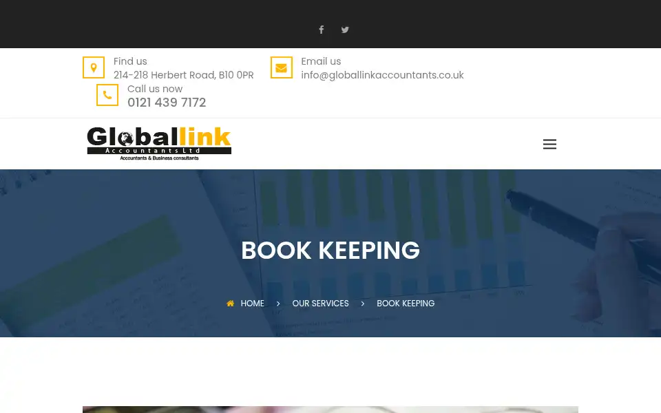 Screenshot of globallinkaccountants.co.uk