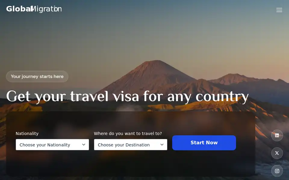 Screenshot of globalmigrationadvisor.com