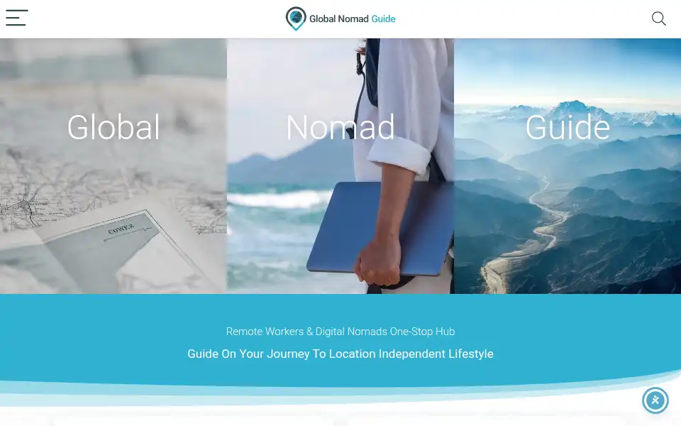 Screenshot of globalnomad.guide