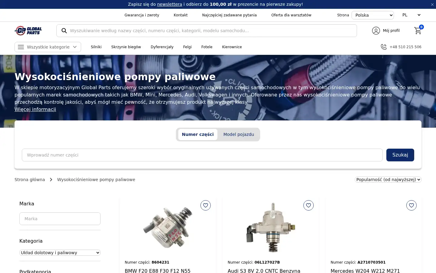 Screenshot of globalparts.com.pl