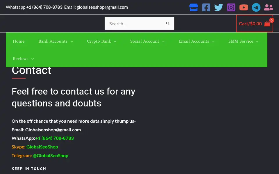 Screenshot of globalseoshop.com