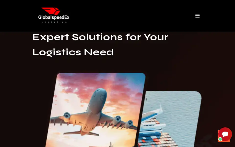 Screenshot of globalspeedex-logistics.com