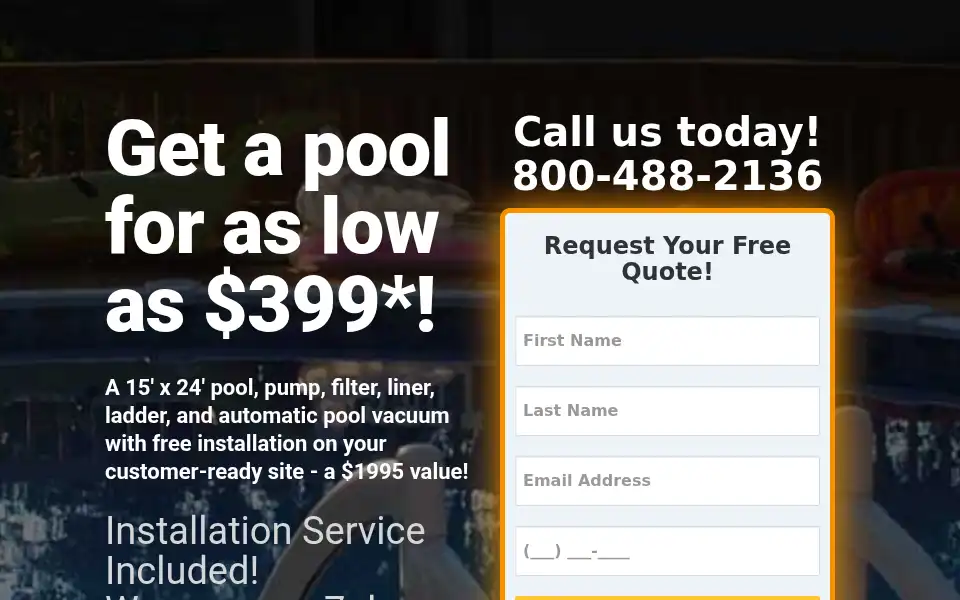 Screenshot of globalsunpools.com