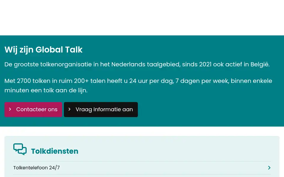 Screenshot of globaltalk.be