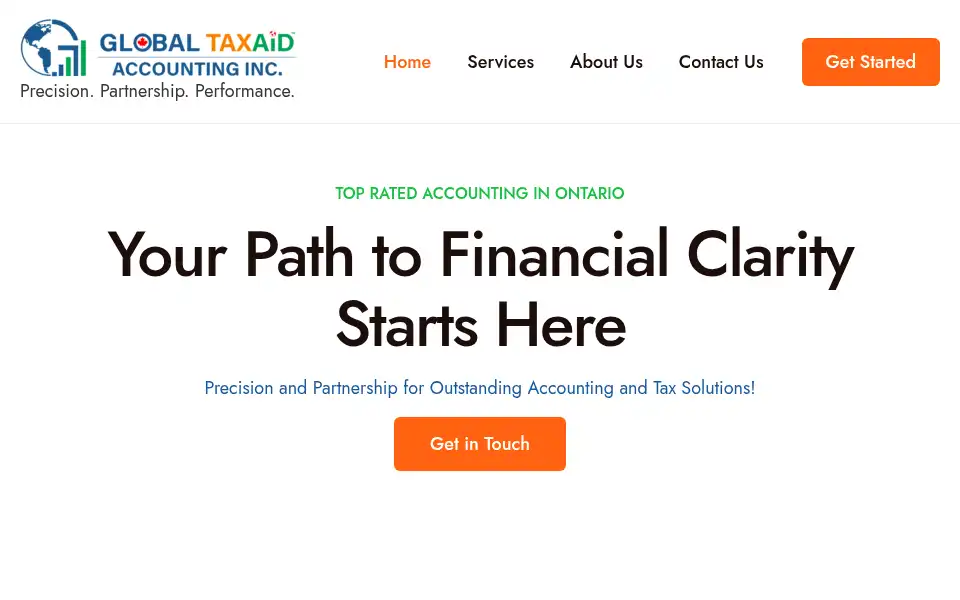 Screenshot of globaltaxaid.com