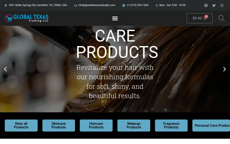 Screenshot of globaltexastradingllc.com