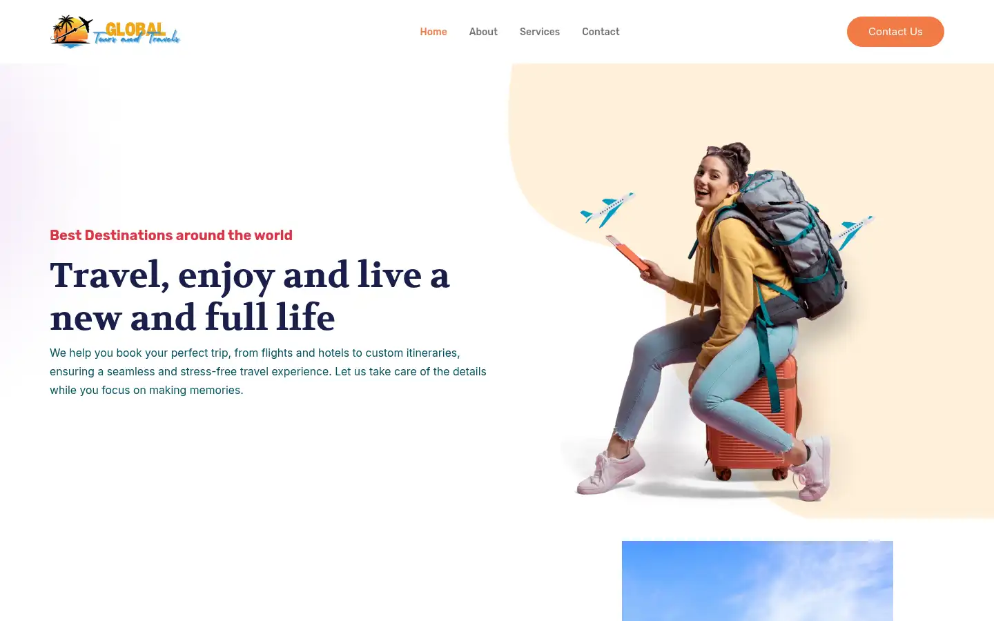 Screenshot of globaltoursandtravelsldn.co.uk