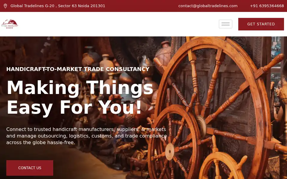 Screenshot of globaltradelines.com