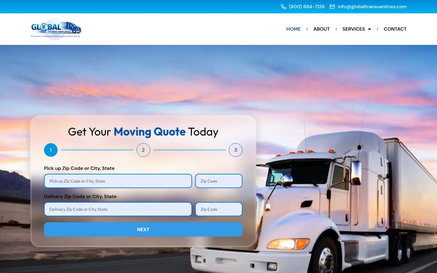 Screenshot of globaltransvanlines.com