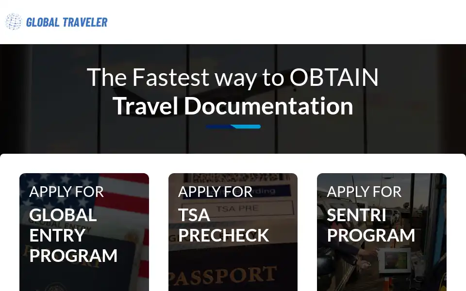 Screenshot of globaltraveler.us.com