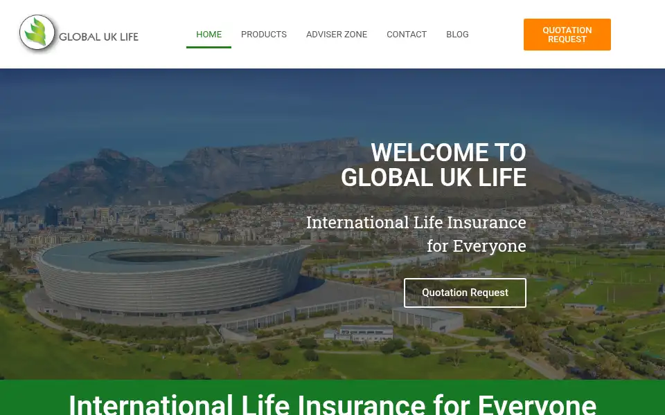 Screenshot of globaluklife.com