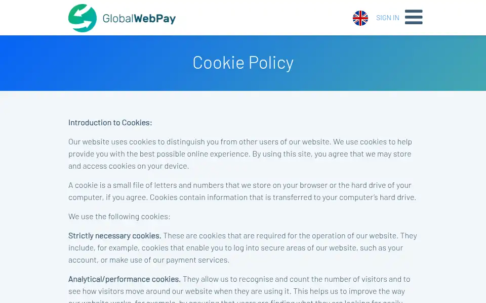 Screenshot of globalwebpay.com