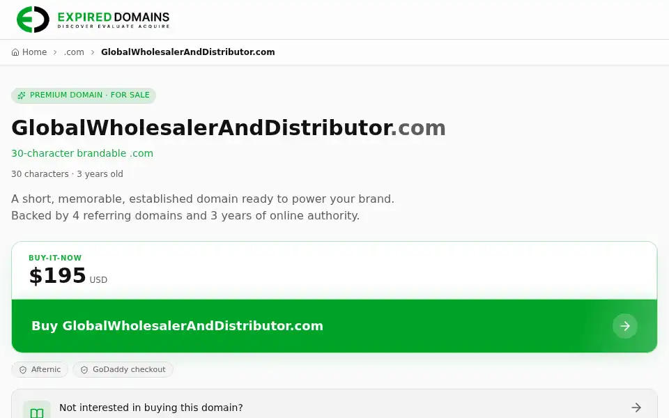 Screenshot of globalwholesaleranddistributor.com
