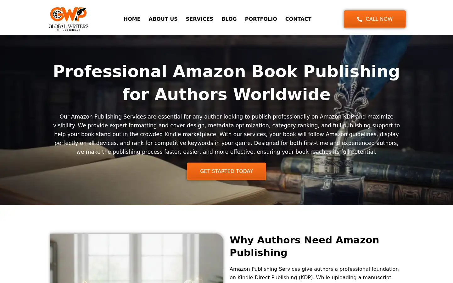 Screenshot of globalwritersandpublishers.com