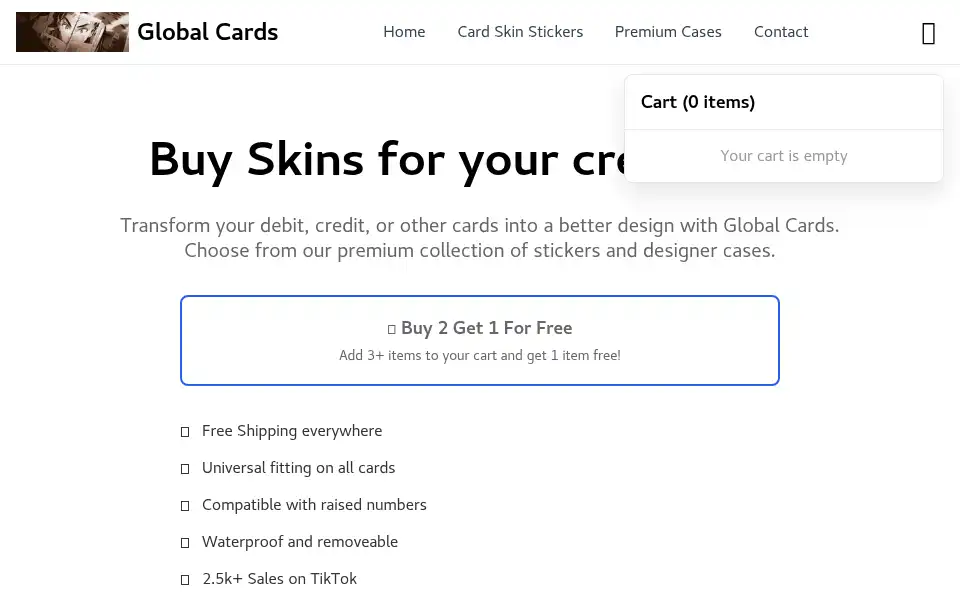Screenshot of globlecards.com