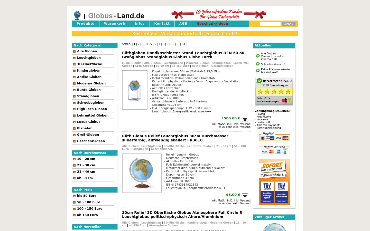 Screenshot of globus-land.de