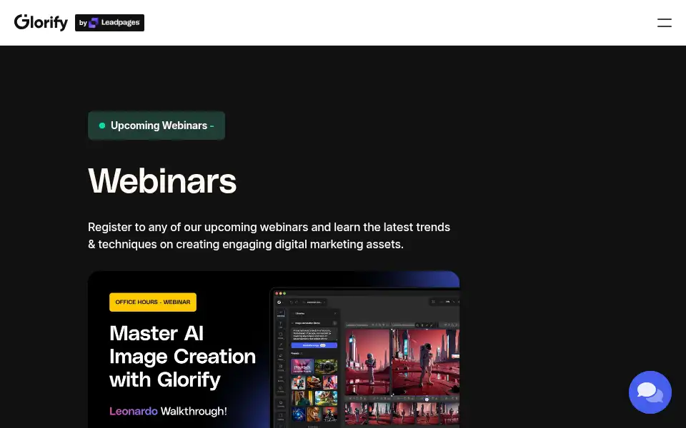 Screenshot of glorify.com