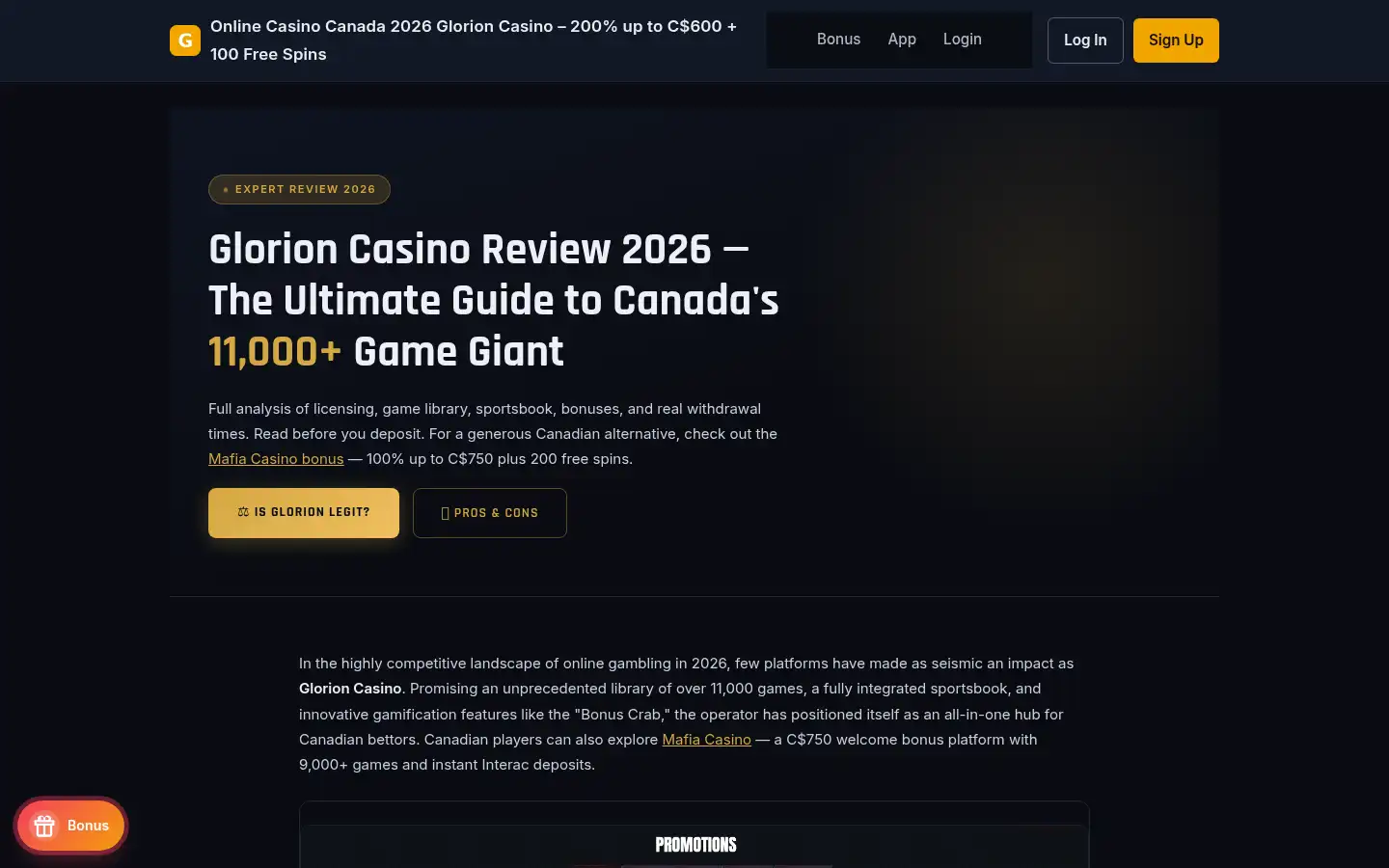 Screenshot of glorion-official.ca