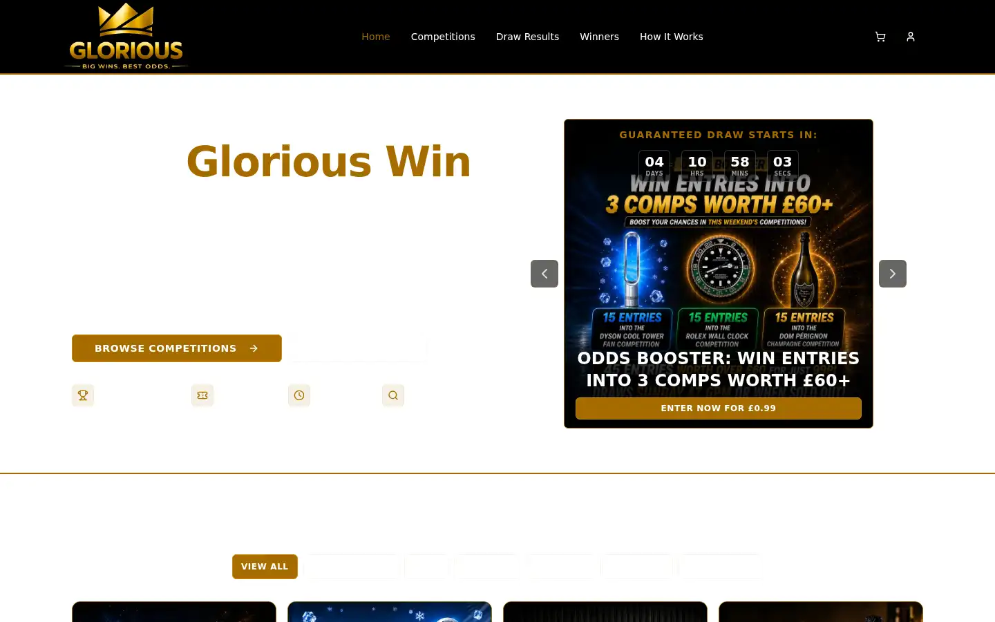 Screenshot of glorious.co.uk