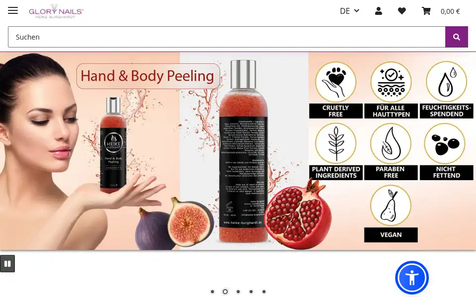 Screenshot of glorynails.com