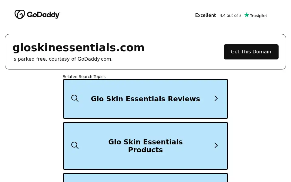 Screenshot of gloskinessentials.com
