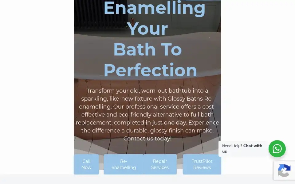 Screenshot of glossybathsreenamelling.co.uk