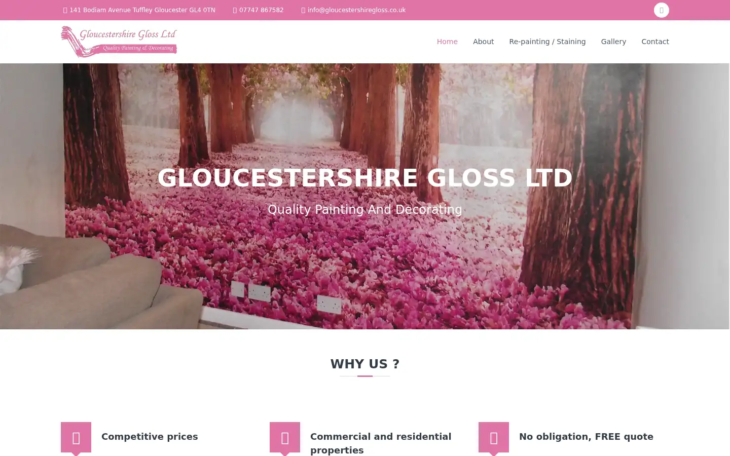 Screenshot of gloucestershiregloss.co.uk