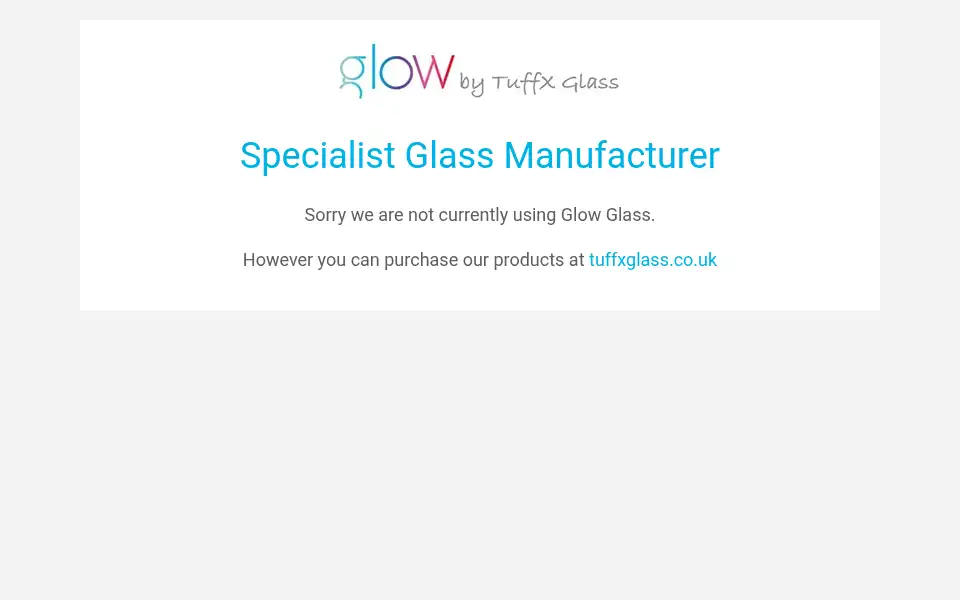 Screenshot of glow-glass.co.uk