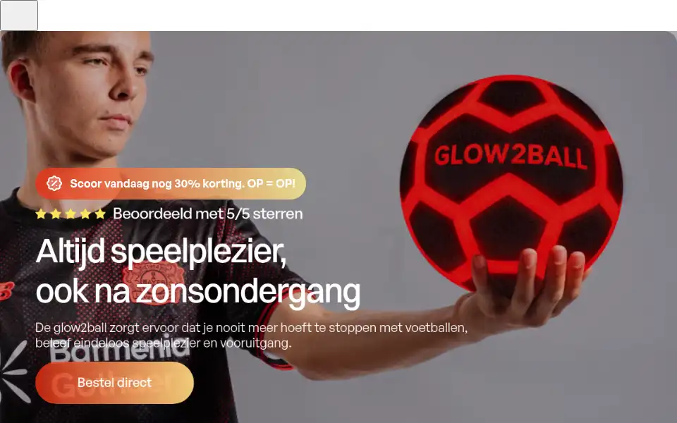 Screenshot of glow2ball.nl