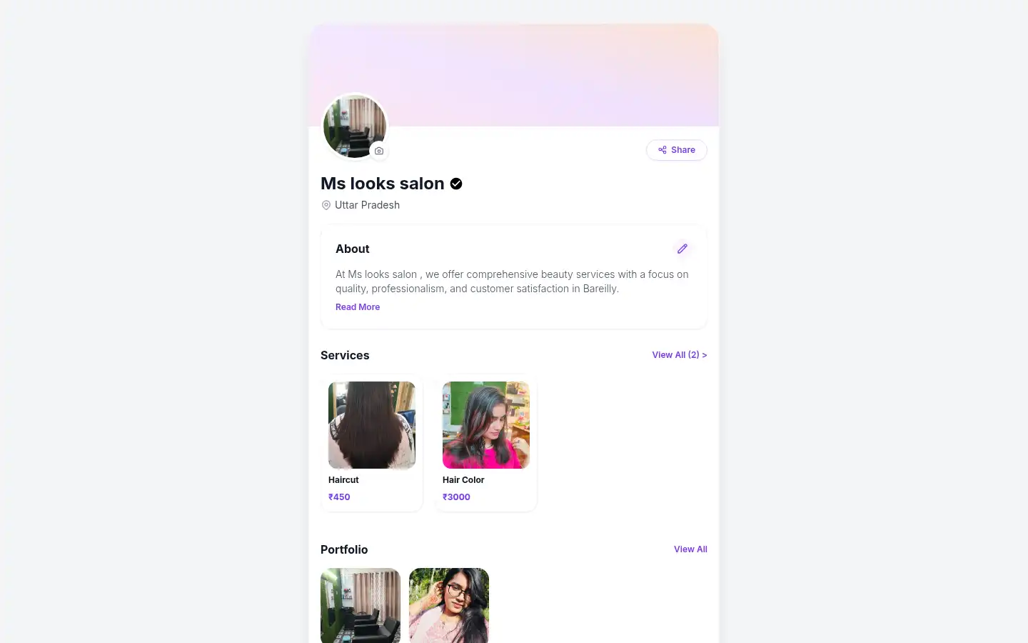 Screenshot of glowbook.in